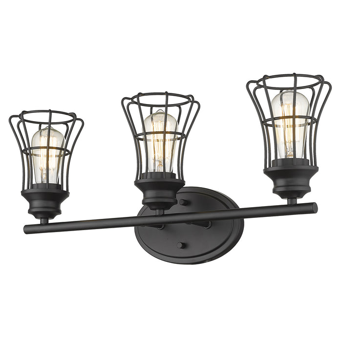 Acclaim Lighting IN41282BK Three Light Vanity, Matte Black
