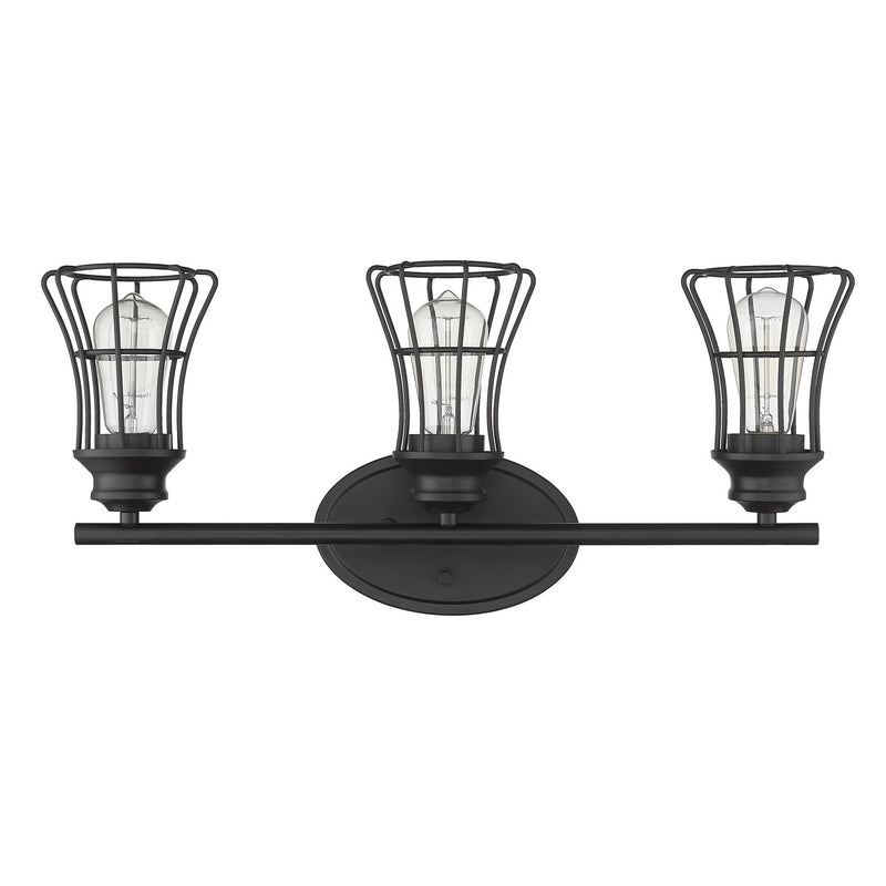 Acclaim Lighting IN41282BK Three Light Vanity, Matte Black