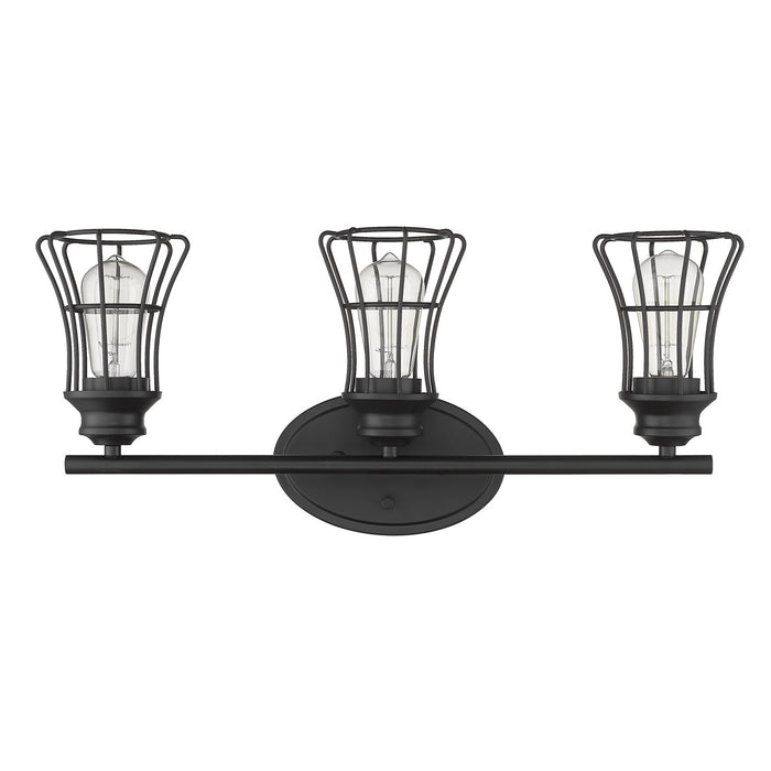 Acclaim Lighting IN41282BK Three Light Vanity, Matte Black