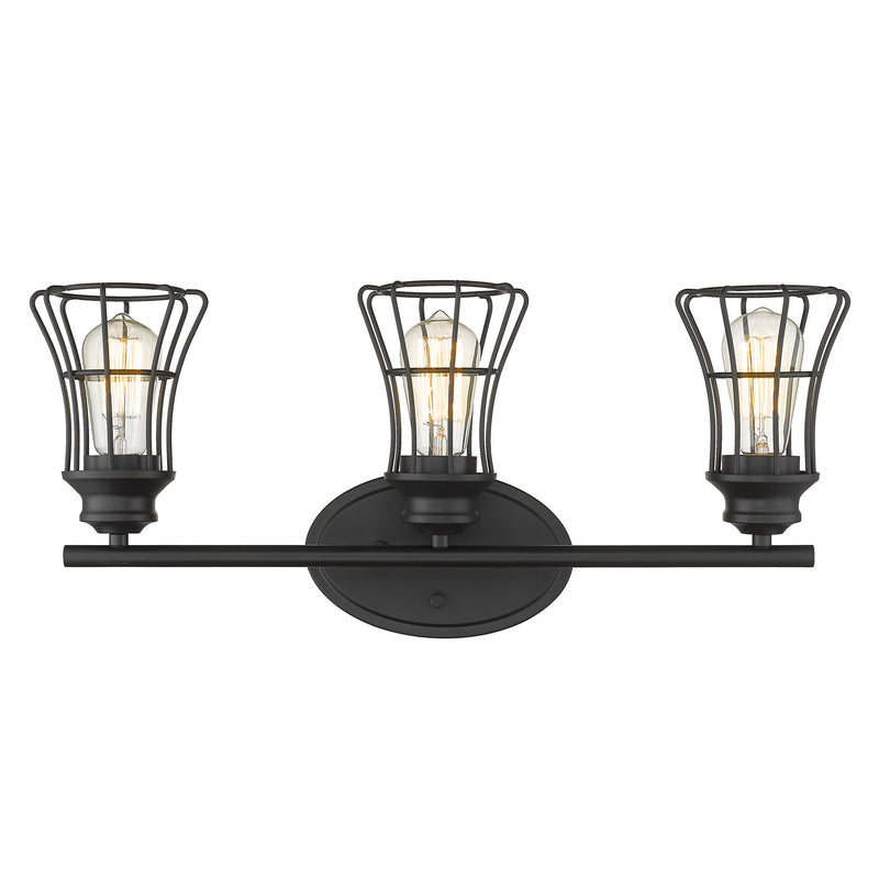 Acclaim Lighting IN41282BK Three Light Vanity, Matte Black
