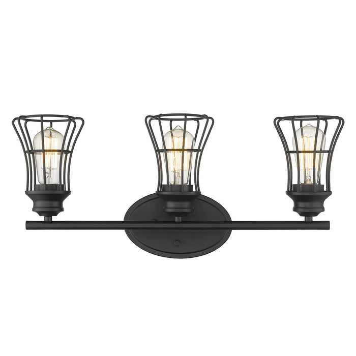 Acclaim Lighting IN41282BK Three Light Vanity, Matte Black