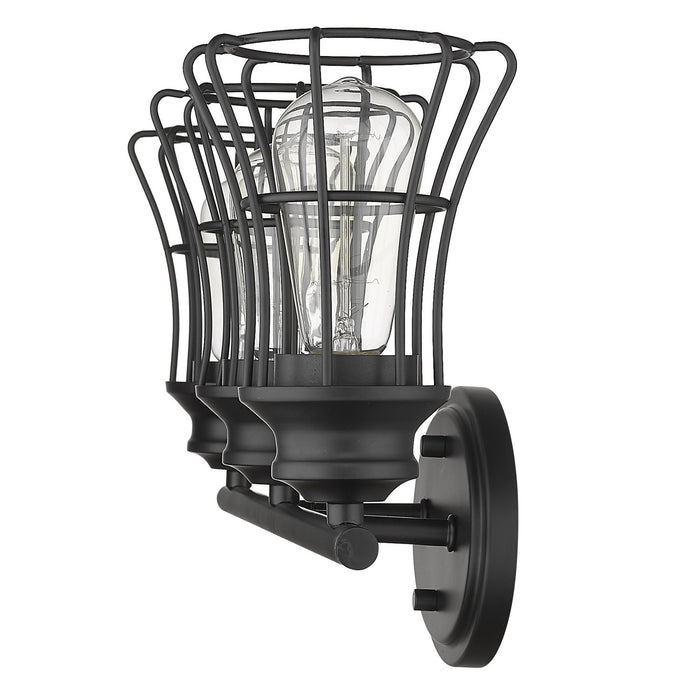 Acclaim Lighting IN41282BK Three Light Vanity, Matte Black