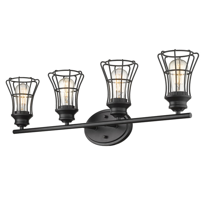 Acclaim Lighting IN41283BK Four Light Vanity, Matte Black