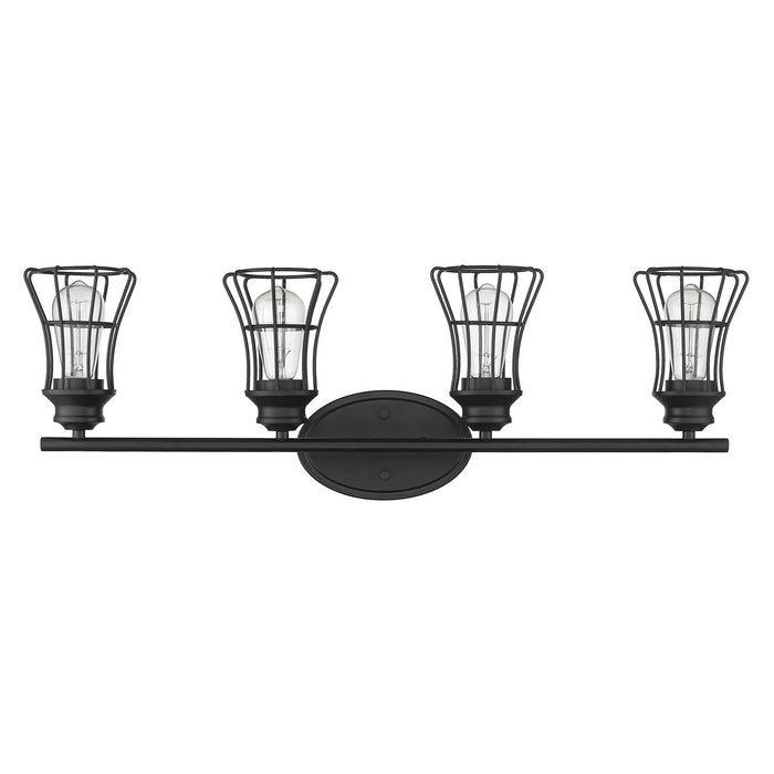Acclaim Lighting IN41283BK Four Light Vanity, Matte Black