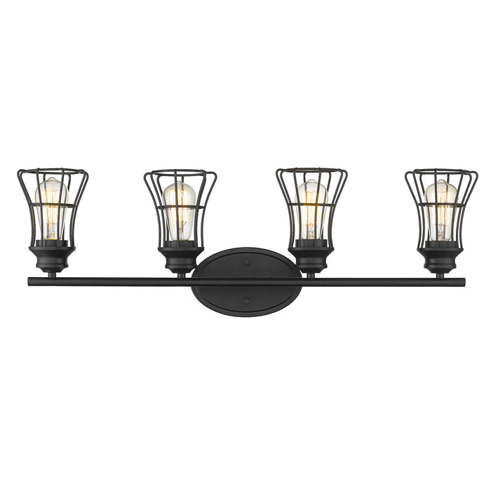 Acclaim Lighting IN41283BK Four Light Vanity, Matte Black