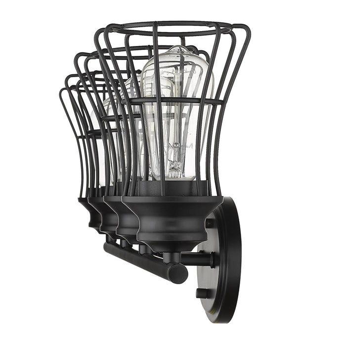 Acclaim Lighting IN41283BK Four Light Vanity, Matte Black