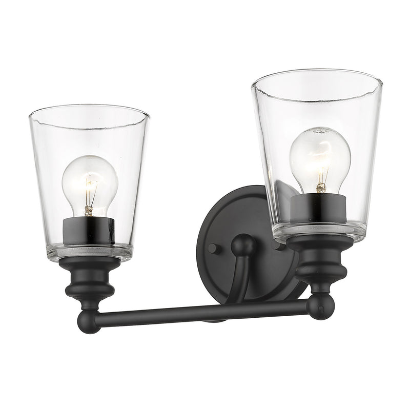 Acclaim Lighting IN41401BK Two Light Vanity, Matte Black