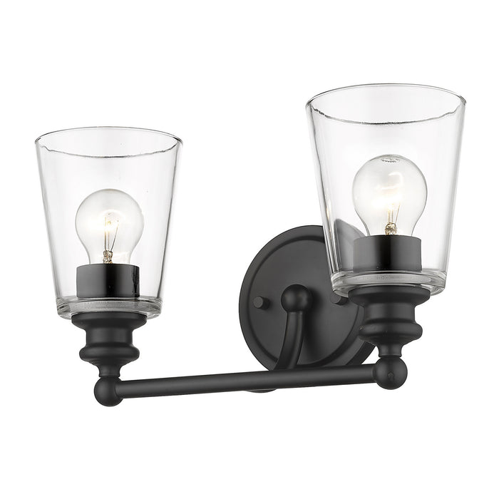 Acclaim Lighting IN41401BK Two Light Vanity, Matte Black