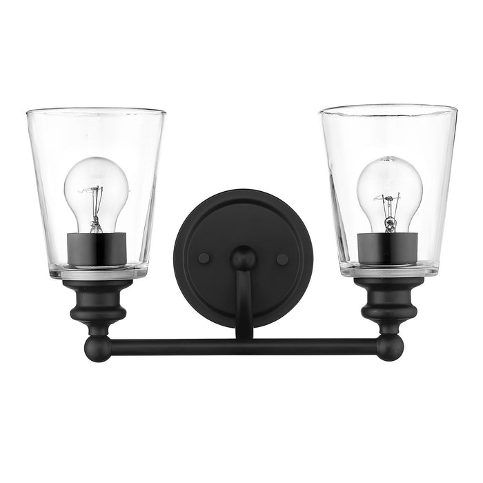 Acclaim Lighting IN41401BK Two Light Vanity, Matte Black
