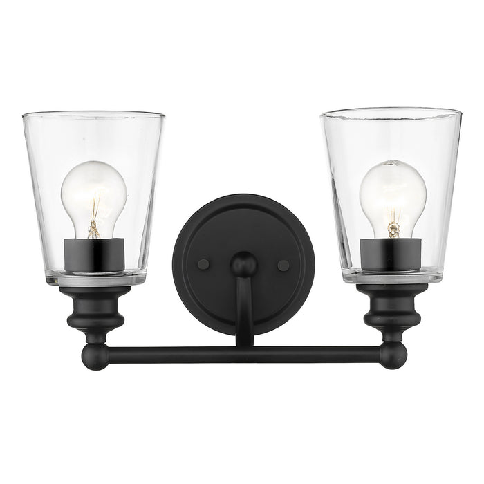 Acclaim Lighting IN41401BK Two Light Vanity, Matte Black