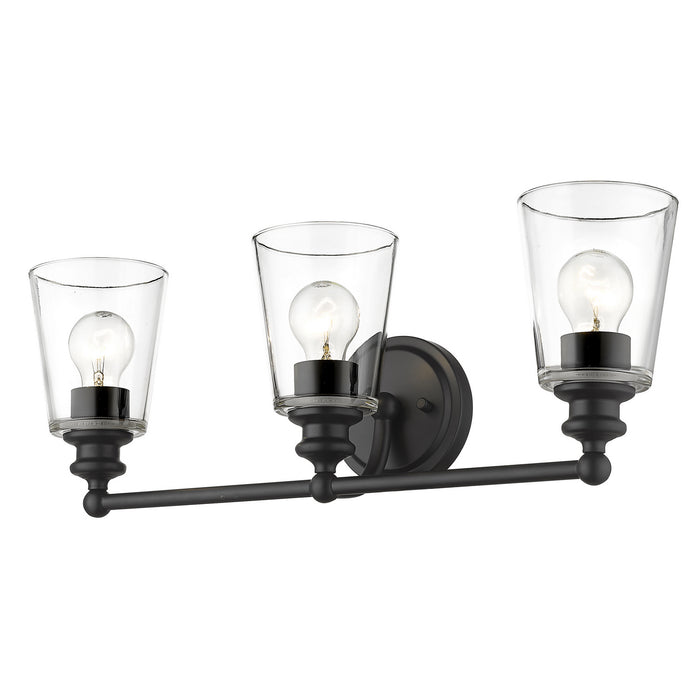 Acclaim Lighting IN41402BK Three Light Vanity, Matte Black