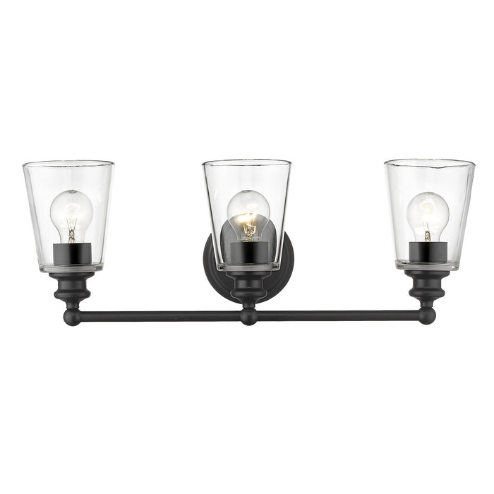 Acclaim Lighting IN41402BK Three Light Vanity, Matte Black