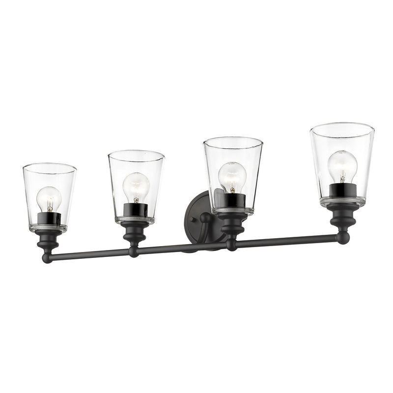 Acclaim Lighting IN41403BK Four Light Vanity, Matte Black