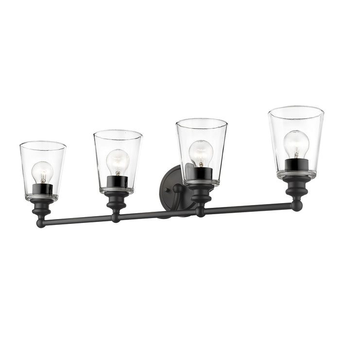 Acclaim Lighting IN41403BK Four Light Vanity, Matte Black