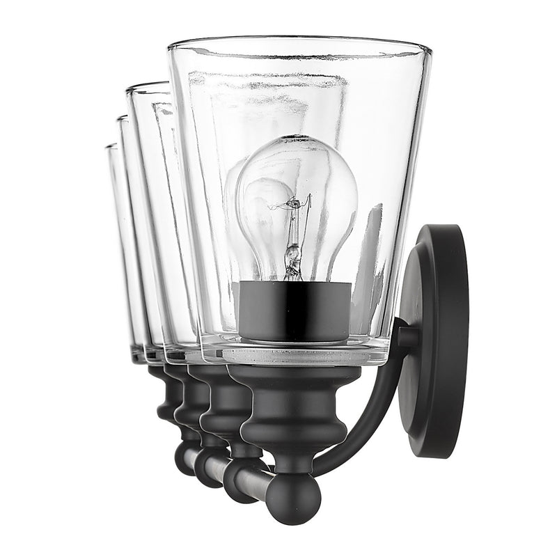 Acclaim Lighting IN41403BK Four Light Vanity, Matte Black