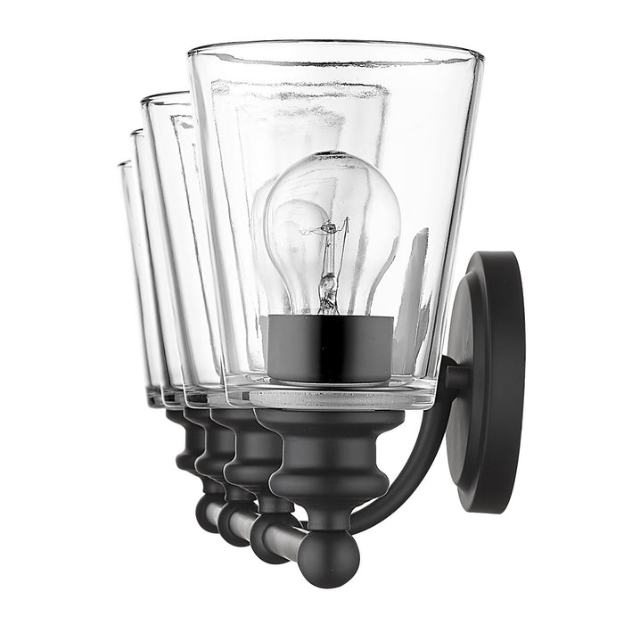 Acclaim Lighting IN41403BK Four Light Vanity, Matte Black