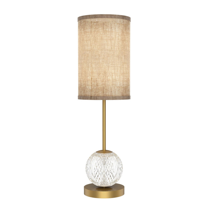 Alora TL321201NBWL LED Lamp, Natural Brass/White Linen