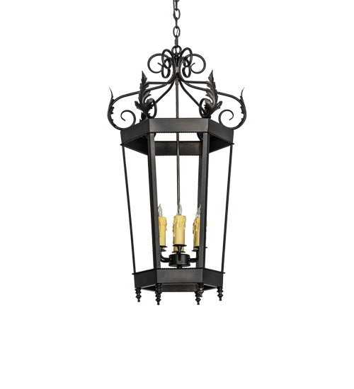 Meyda Tiffany 232110 Six Light Pendant, Oxidized Steel