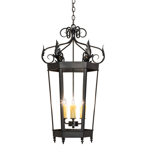 Meyda Tiffany 232110 Six Light Pendant, Oxidized Steel