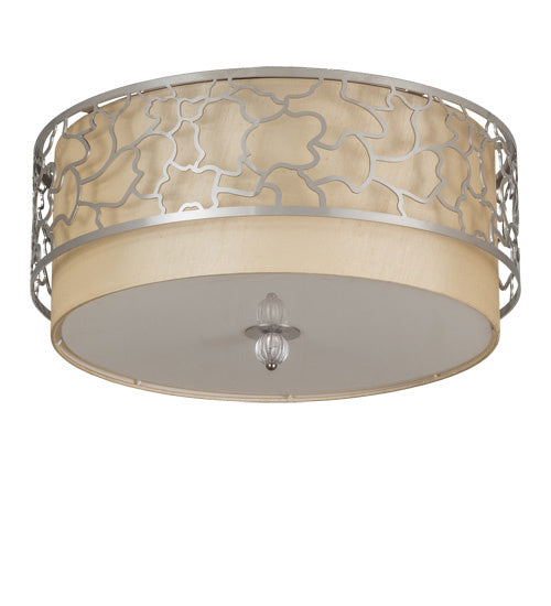 Meyda Tiffany 235575 LED Flushmount, Brushed Stainless Steel/Standard White Gloss