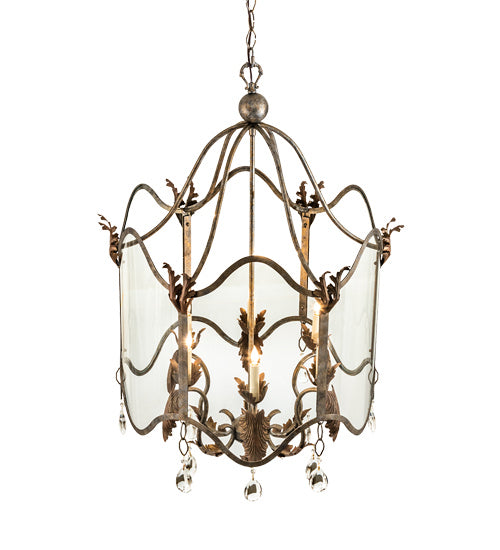 Meyda Tiffany 238251 Six Light Chandelier, Corinth And Cortez Gold
