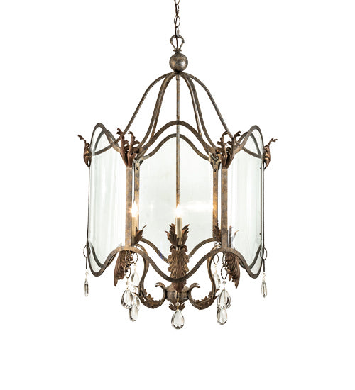 Meyda Tiffany 238251 Six Light Chandelier, Corinth And Cortez Gold