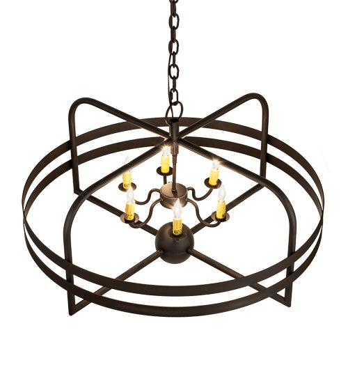 Meyda Tiffany 239586 Six Light Chandelier, Oil Rubbed Bronze