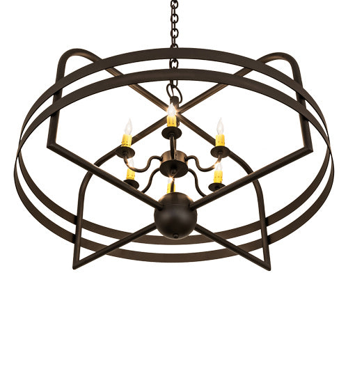 Meyda Tiffany 239586 Six Light Chandelier, Oil Rubbed Bronze