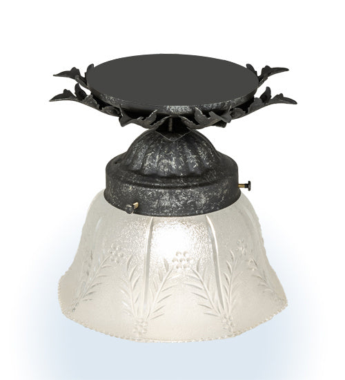Meyda Tiffany 239955 One Light Flushmount, Antique Pewter