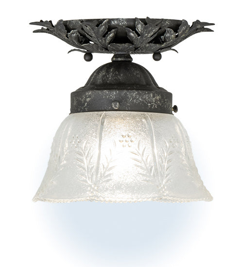 Meyda Tiffany 239955 One Light Flushmount, Antique Pewter