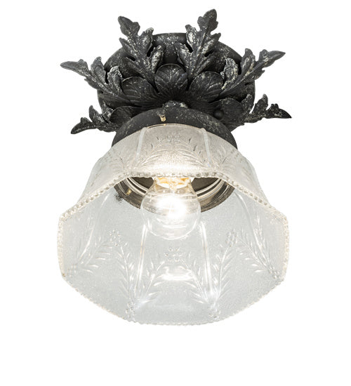 Meyda Tiffany 239955 One Light Flushmount, Antique Pewter