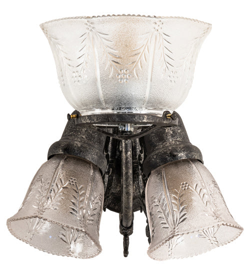 Meyda Tiffany 240031 Three Light Wall Sconce, Antique Pewter