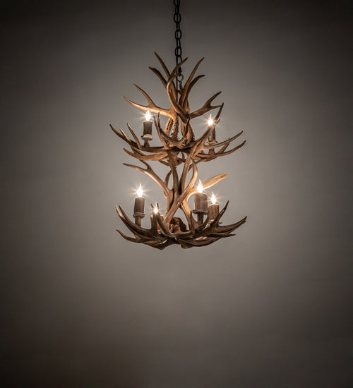 Meyda Tiffany 240289 Six Light Chandelier, Antique Copper