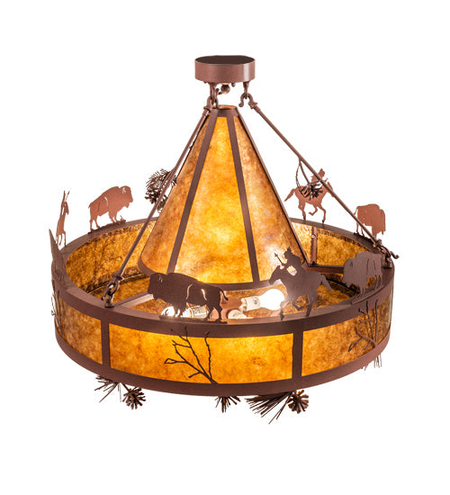 Meyda Tiffany 240499 Five Light Pendant, Rust