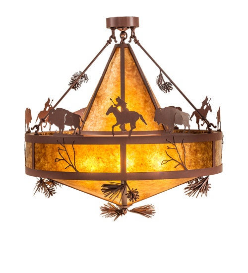Meyda Tiffany 240499 Five Light Pendant, Rust