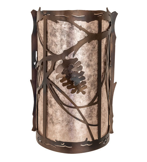 Meyda Tiffany 242033 Two Light Wall Sconce, Light Burnished Antique Copper