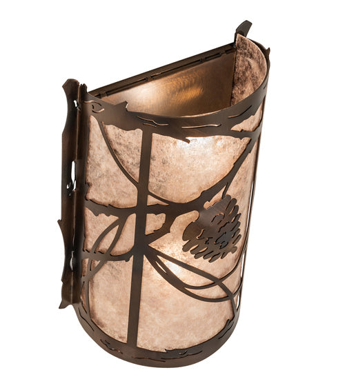 Meyda Tiffany 242033 Two Light Wall Sconce, Light Burnished Antique Copper
