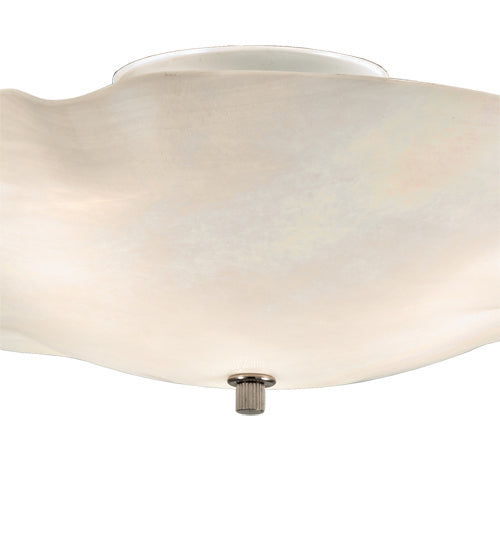 Meyda Tiffany 242094 Three Light Flush Mount, Brushed Nickel