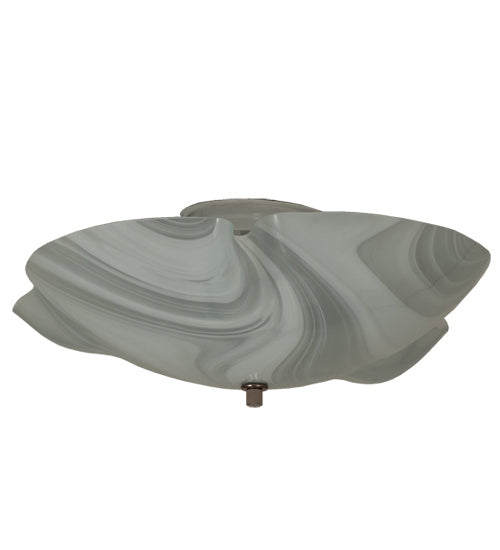 Meyda Tiffany 242095 Three Light Flush Mount, Brushed Nickel
