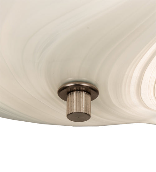 Meyda Tiffany 242095 Three Light Flush Mount, Brushed Nickel