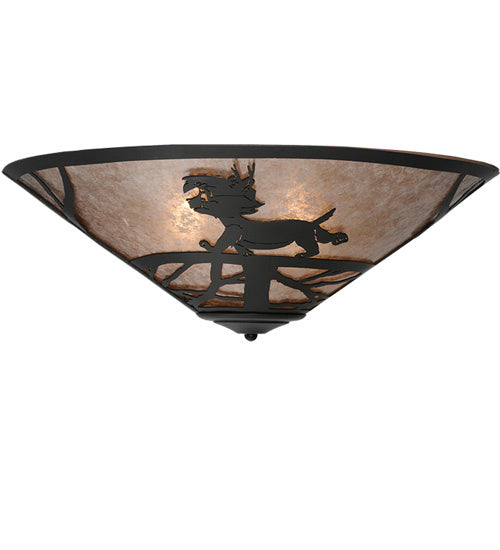 Meyda Tiffany 243148 Three Light Flush Mount, Textured Black