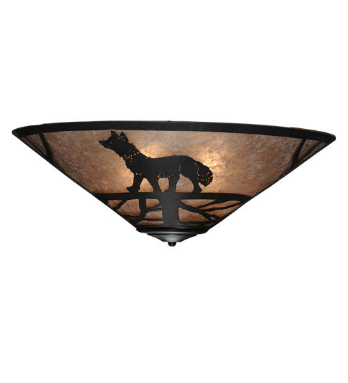 Meyda Tiffany 243189 Three Light Flush Mount, Textured Black