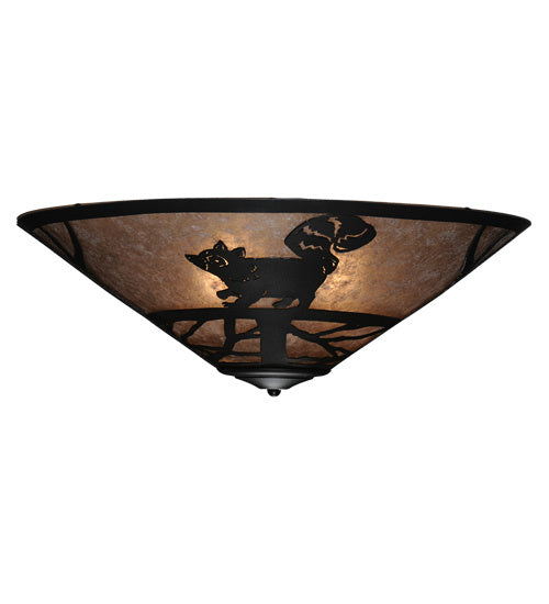 Meyda Tiffany 243215 Three Light Flush Mount, Textured Black
