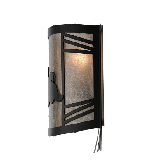 Meyda Tiffany 243216 One Light Wall Sconce, Textured Black