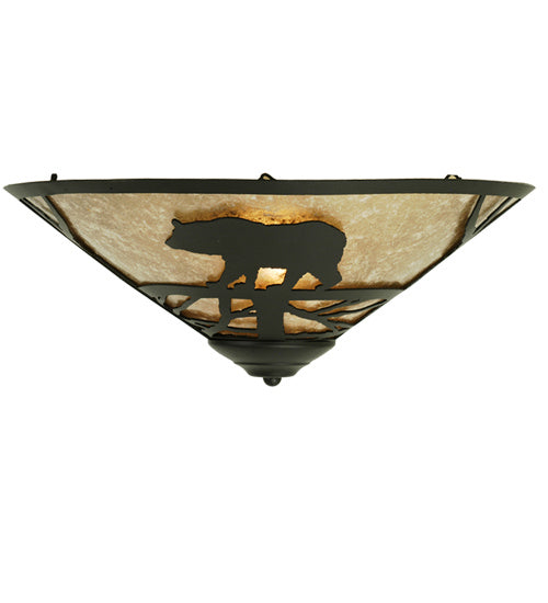 Meyda Tiffany 243401 Two Light Flushmount, Textured Black