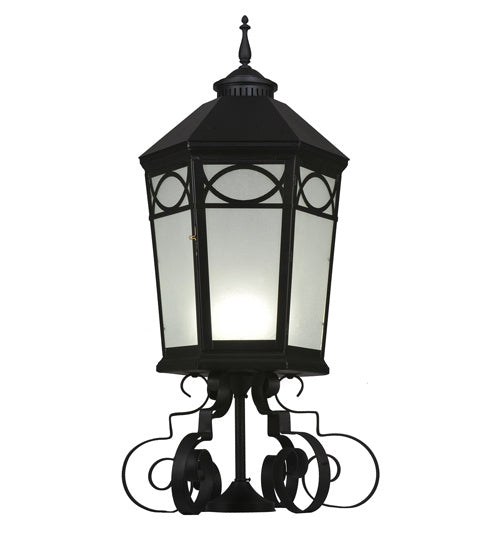 Meyda Tiffany 243501 One Light Post Mount, Black