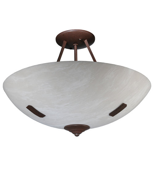 Meyda Tiffany 243555 Two Light Semi-Flushmount, Cafe Noir