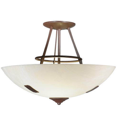 Meyda Tiffany 243555 Two Light Semi-Flushmount, Cafe Noir