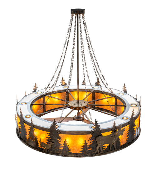 Meyda Tiffany 243674 40 Light Chandel-Air, Dark Burnished Antique Copper