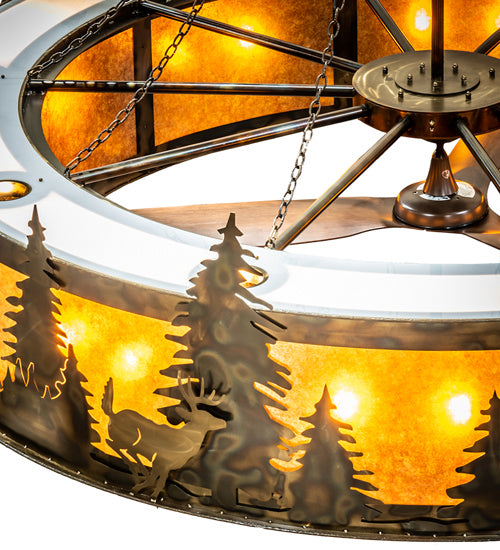 Meyda Tiffany 243674 40 Light Chandel-Air, Dark Burnished Antique Copper